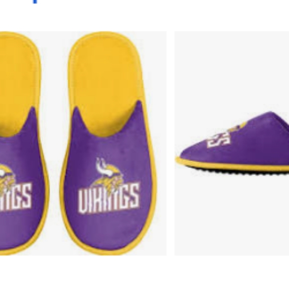 Men NFL Pajamas Minnesota Vikings 2XL& Slippers size 11 - Picture 2 of 7
